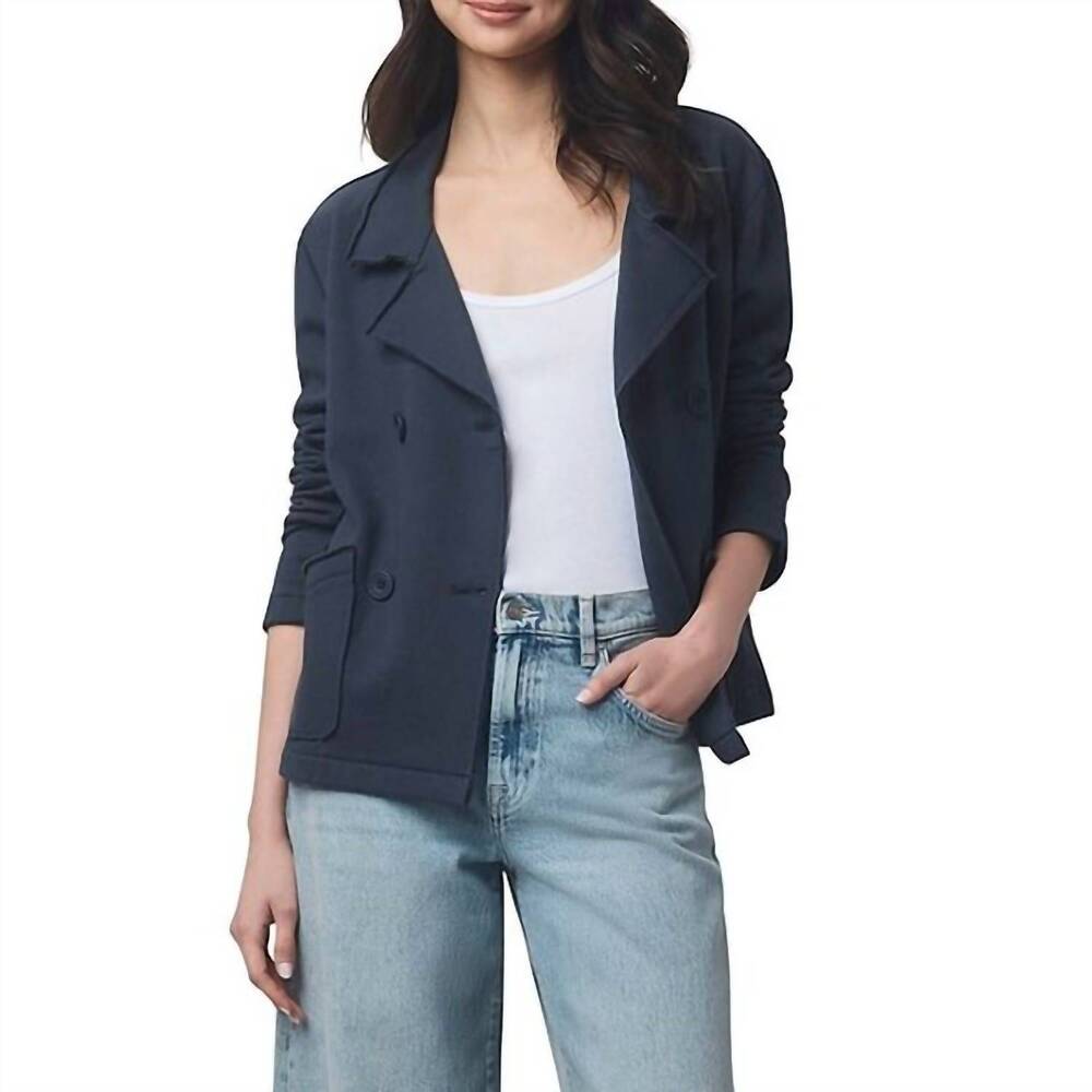 NEW SPLENDID diana french terry blazer in ice navy